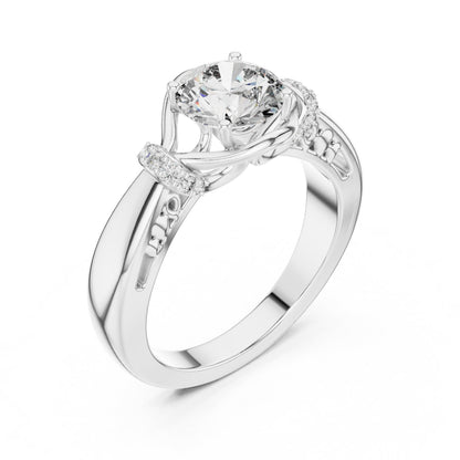 Round Halo Lab Grown Diamond Ring