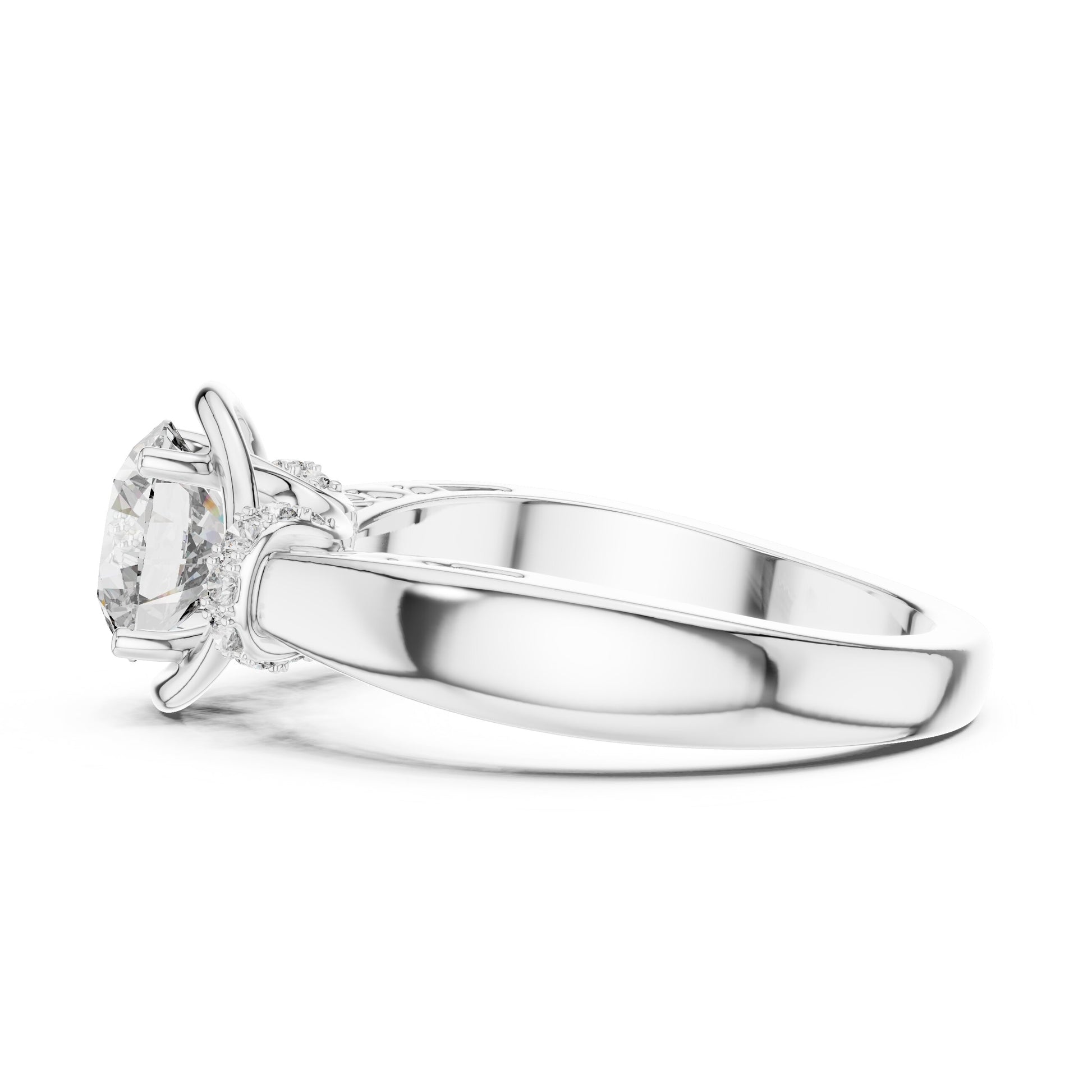 Round Halo Lab Grown Diamond Ring