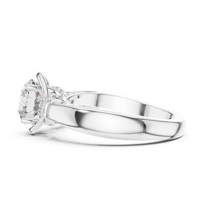 Round Halo Lab Grown Diamond Ring