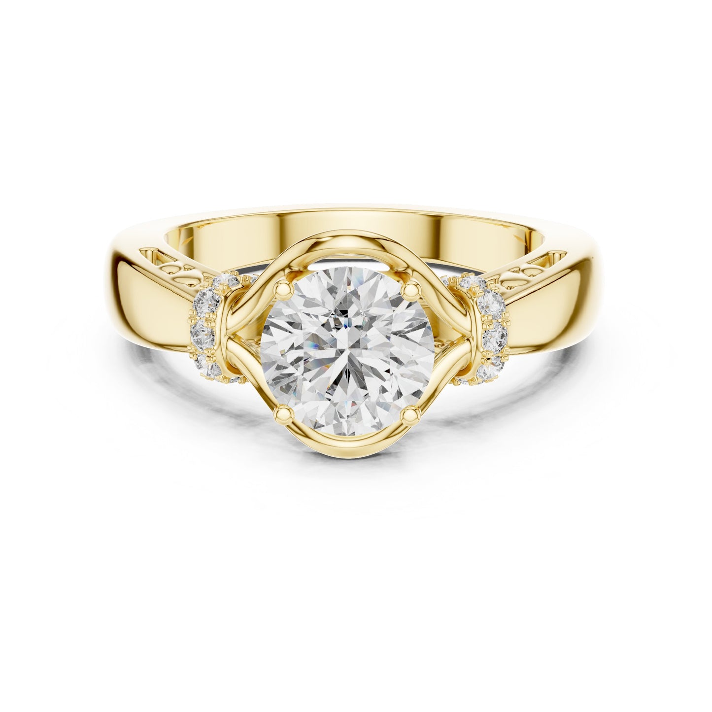 Round Halo Lab Grown Diamond Ring