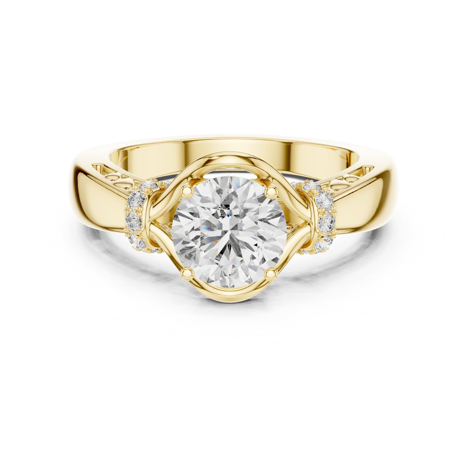 Round Halo Lab Grown Diamond Ring