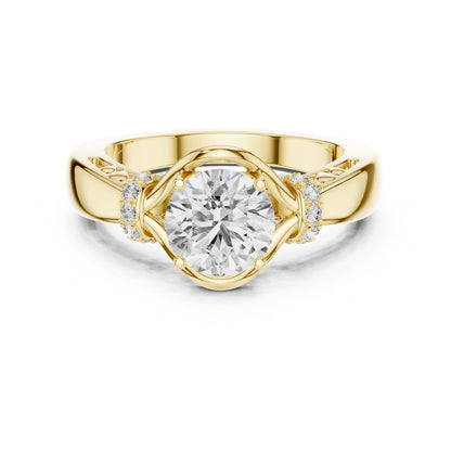 Round Halo Lab Grown Diamond Ring