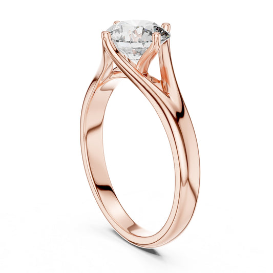 Round Solitaire Lab Grown Diamond Ring