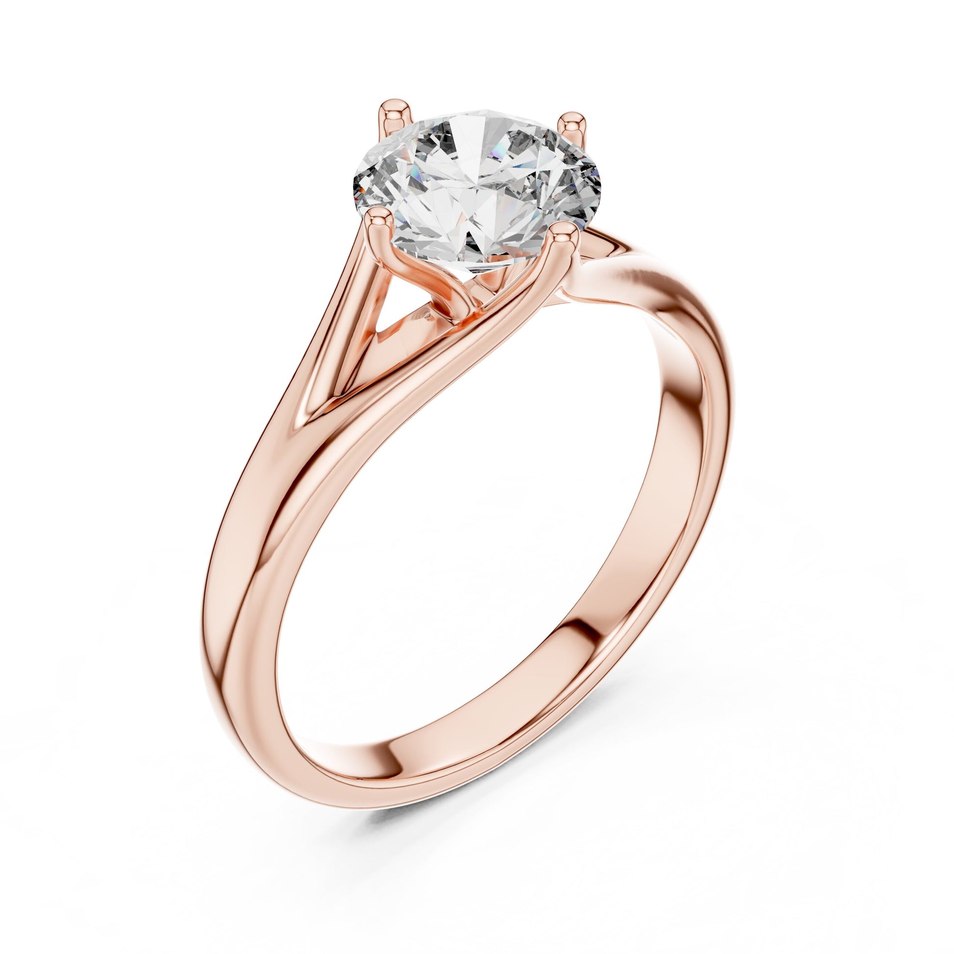 Round Solitaire Lab Grown Diamond Ring