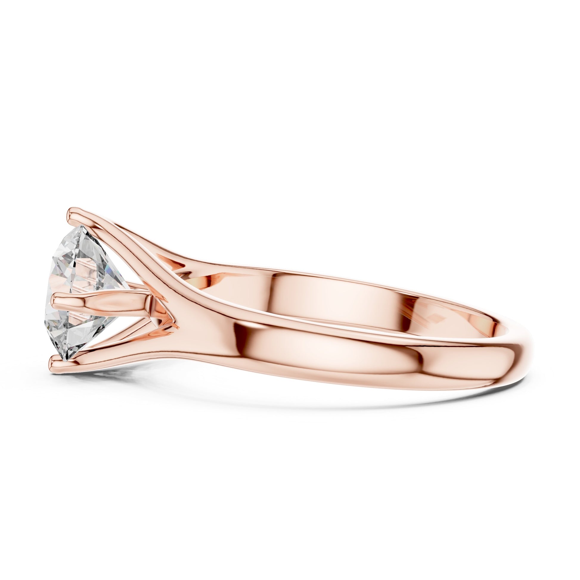 Round Solitaire Lab Grown Diamond Ring