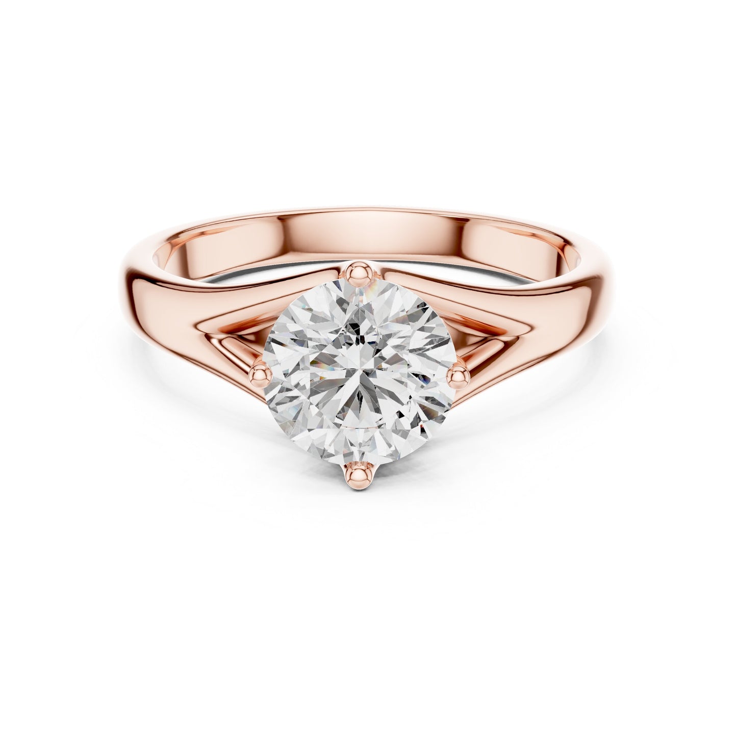 Round Solitaire Lab Grown Diamond Ring