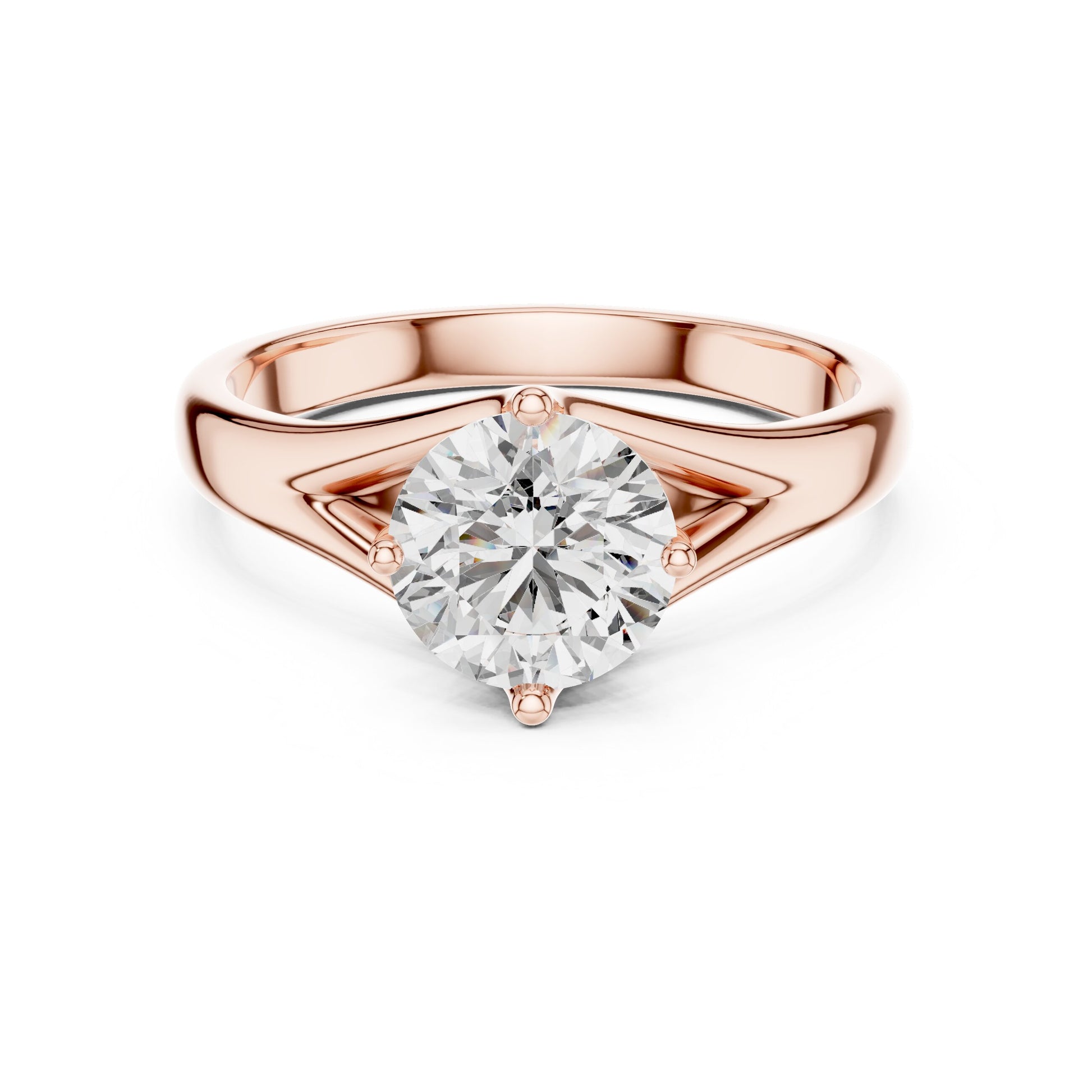 Round Solitaire Lab Grown Diamond Ring