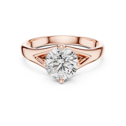 Round Solitaire Lab Grown Diamond Ring