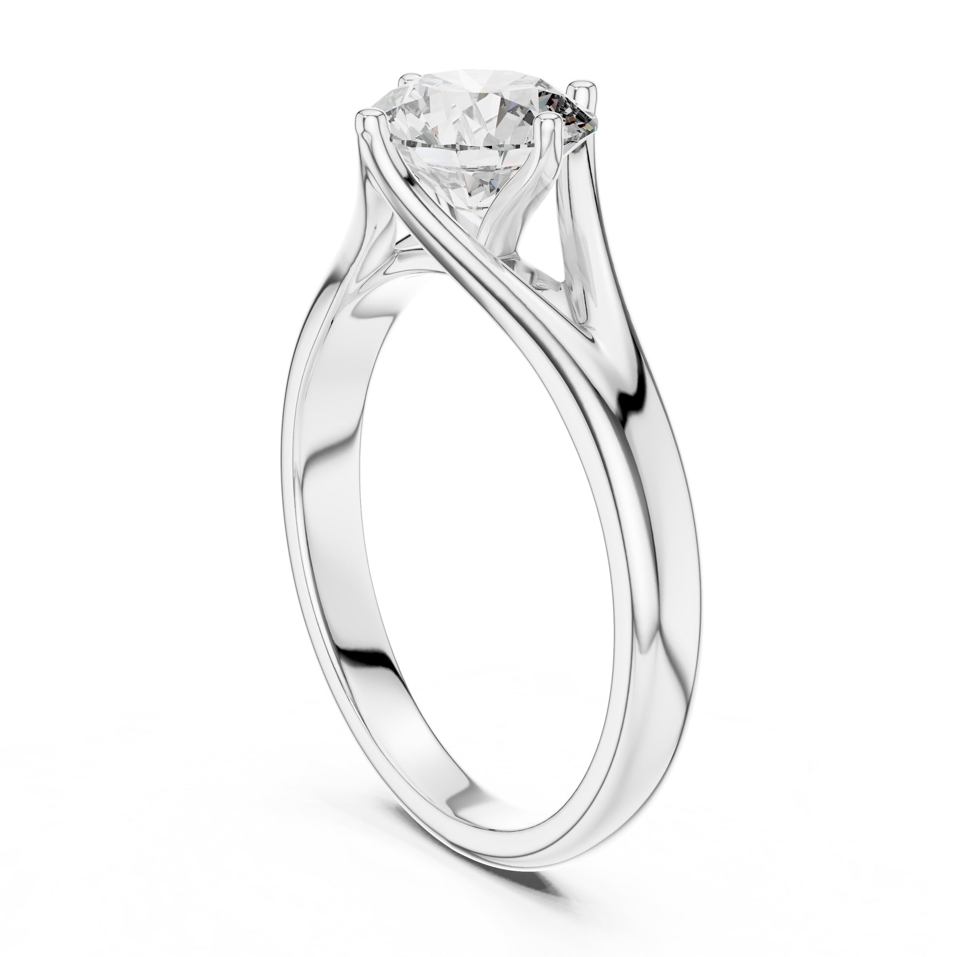 Round Solitaire Lab Grown Diamond Ring