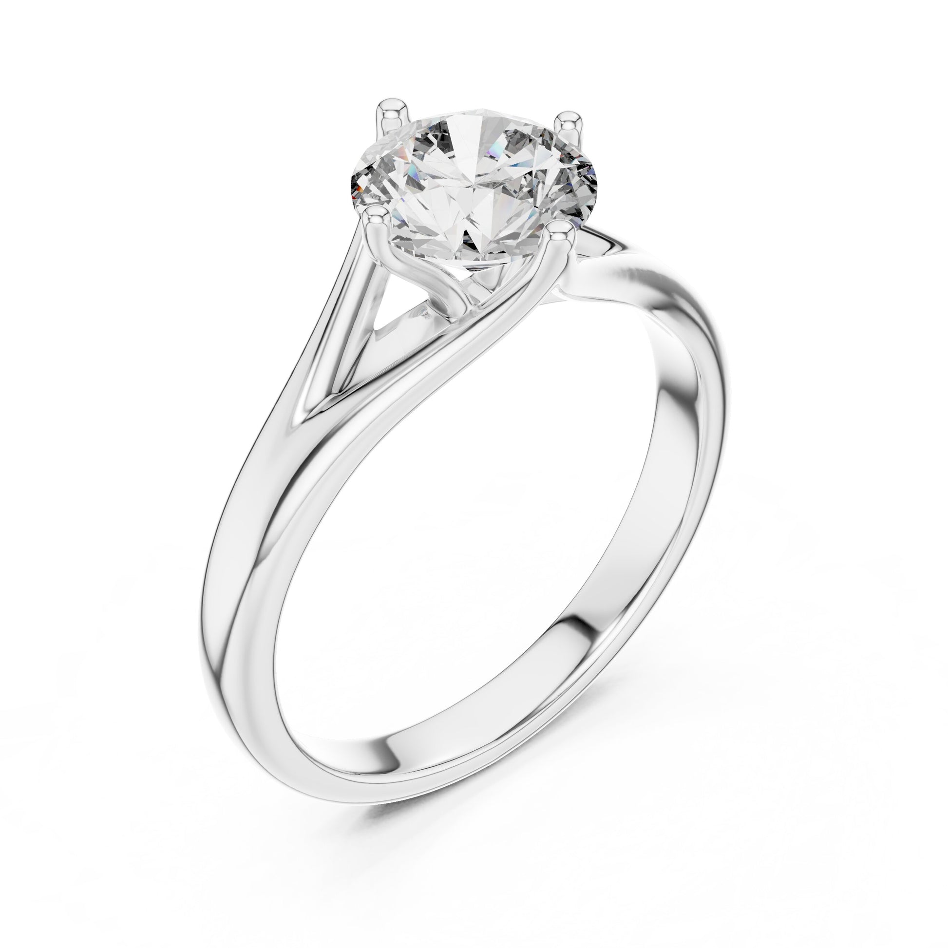 Round Solitaire Lab Grown Diamond Ring