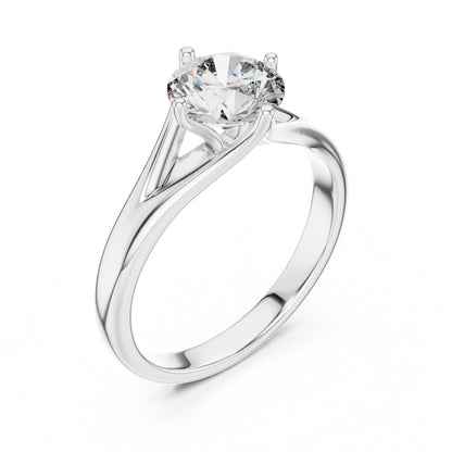 Round Solitaire Lab Grown Diamond Ring