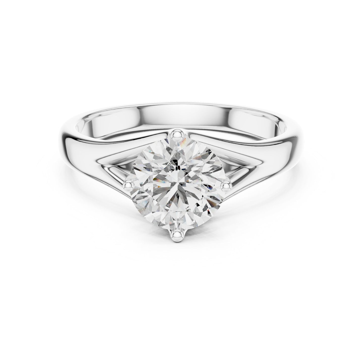 Round Solitaire Lab Grown Diamond Ring