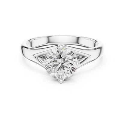 Round Solitaire Lab Grown Diamond Ring