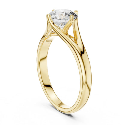 Round Solitaire Lab Grown Diamond Ring