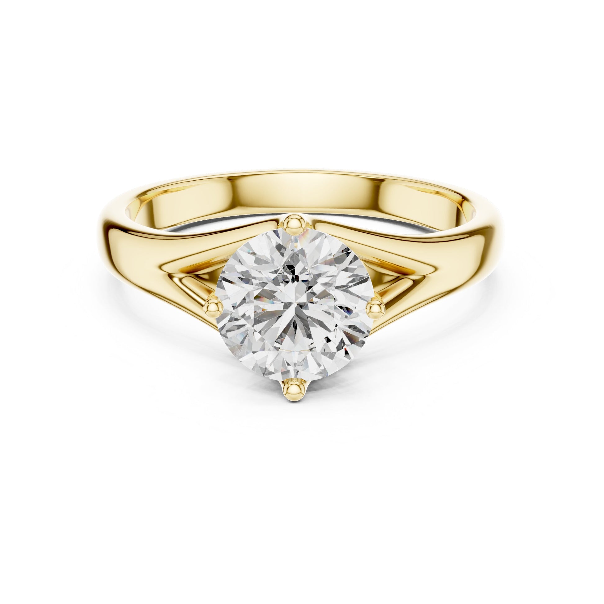 Round Solitaire Lab Grown Diamond Ring