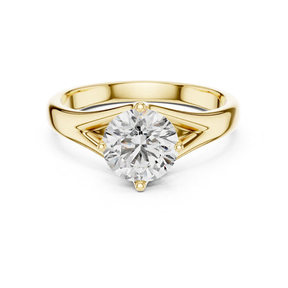 Round Solitaire Lab Grown Diamond Ring
