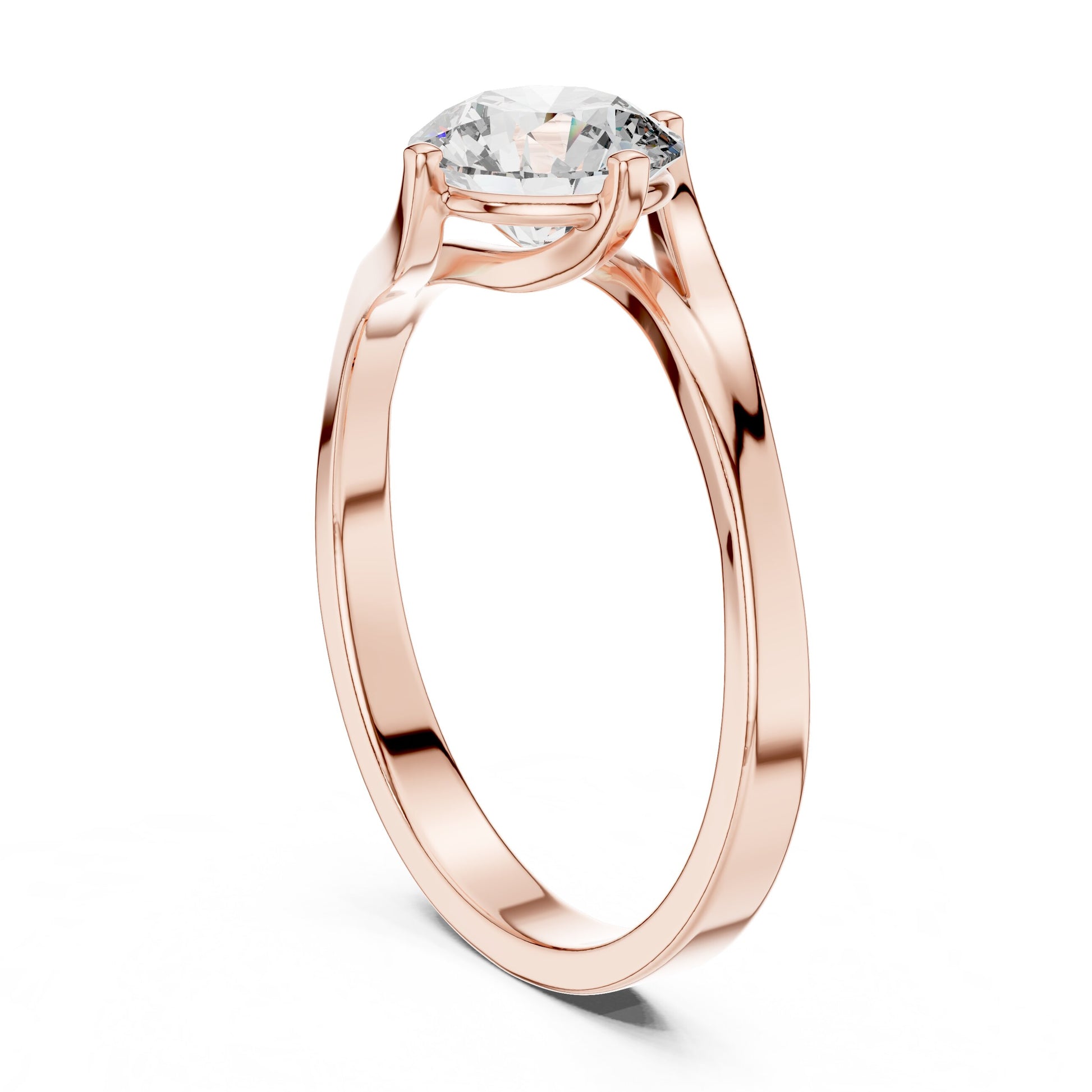 Round Solitaire Lab Grown Diamond Ring