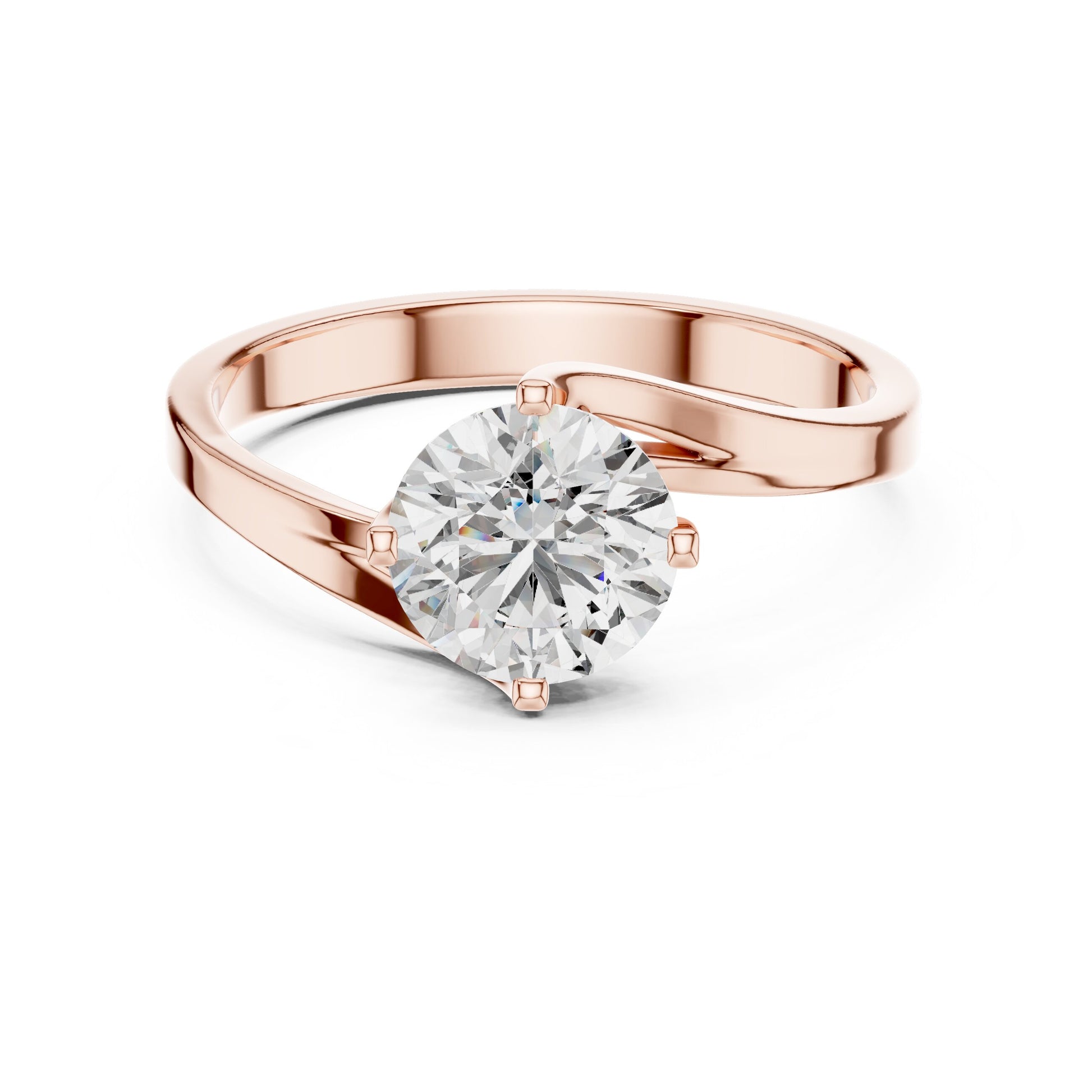 Round Solitaire Lab Grown Diamond Ring