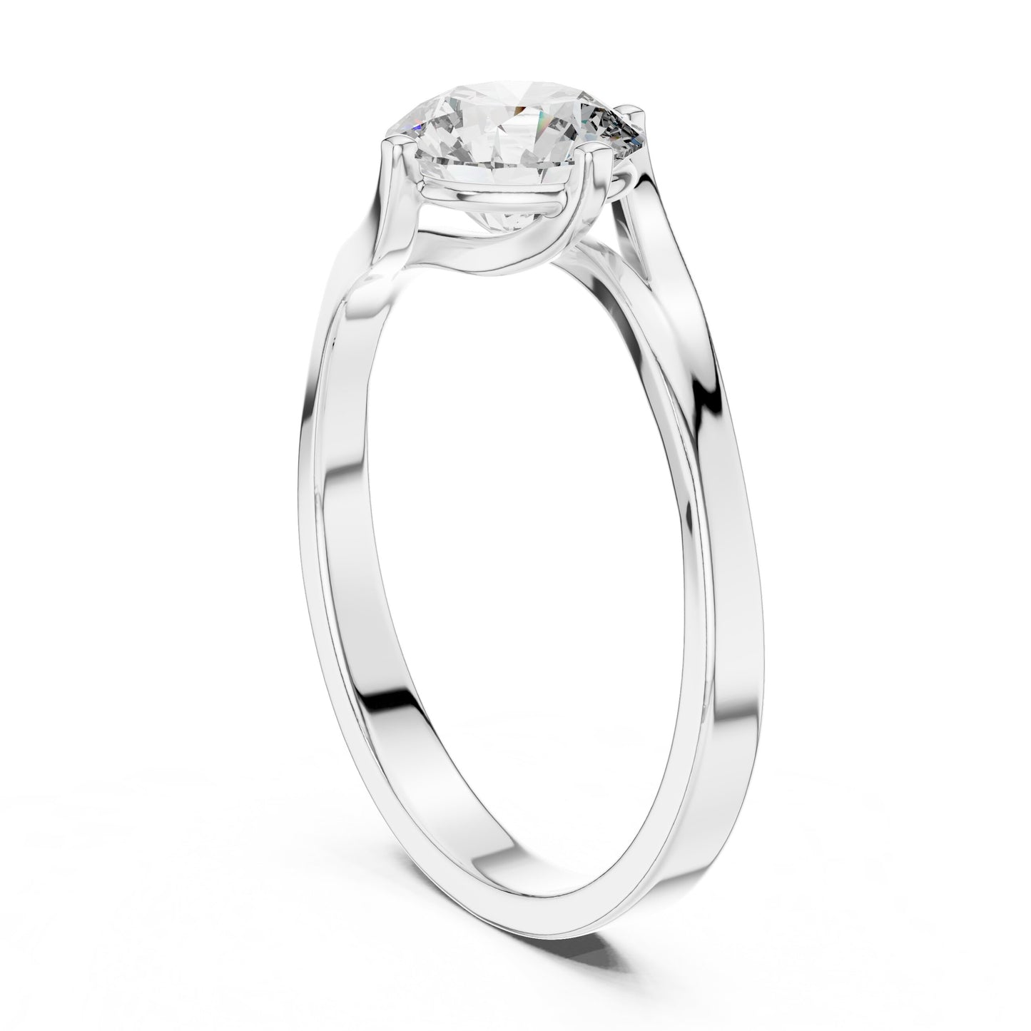 Round Solitaire Lab Grown Diamond Ring