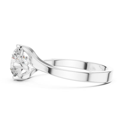 Round Solitaire Lab Grown Diamond Ring