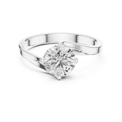 Round Solitaire Lab Grown Diamond Ring