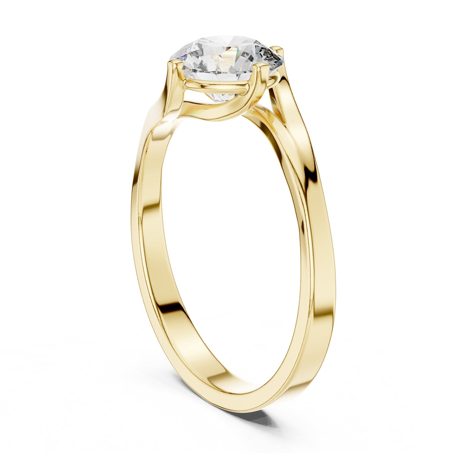 Round Solitaire Lab Grown Diamond Ring
