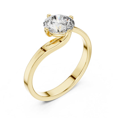 Round Solitaire Lab Grown Diamond Ring