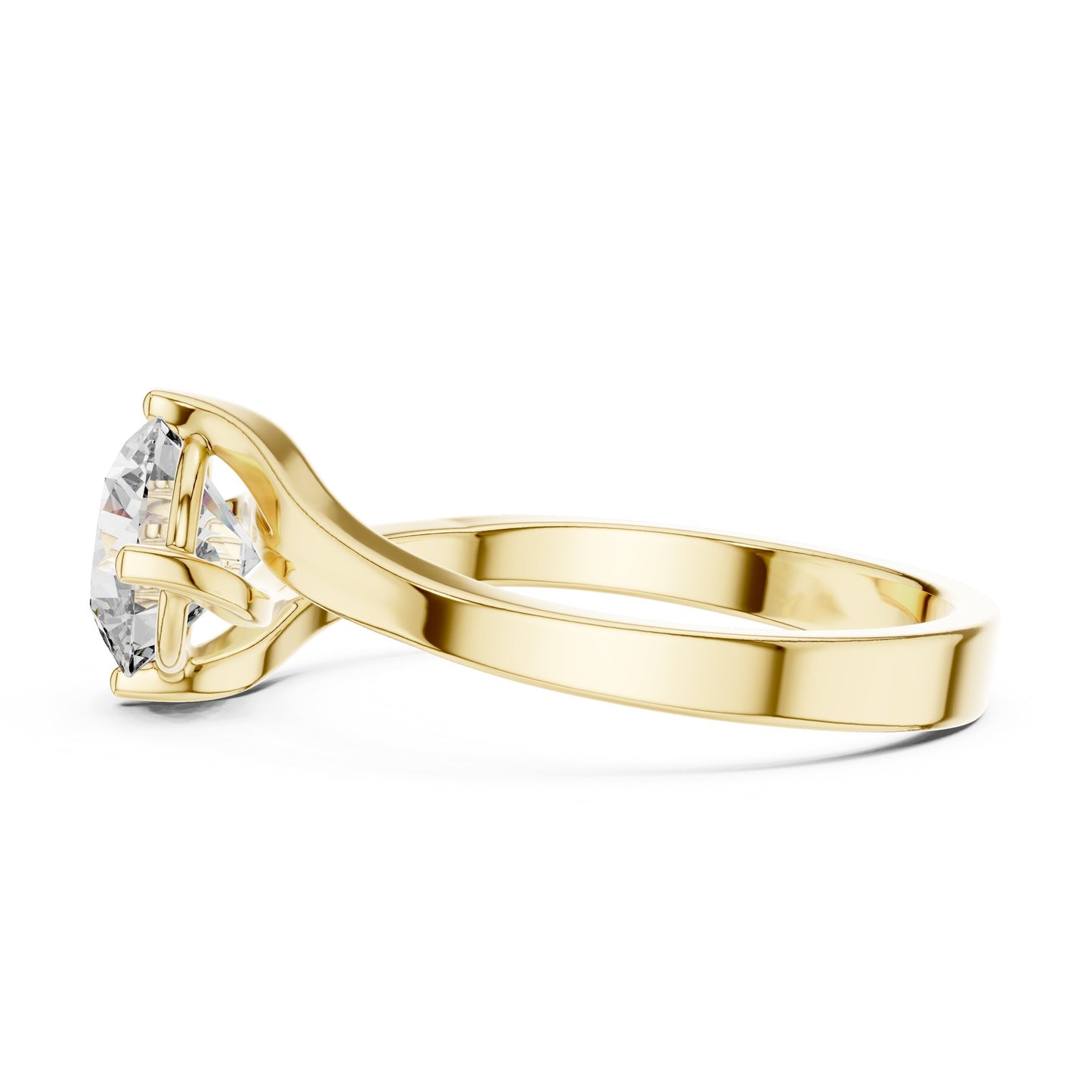 Round Solitaire Lab Grown Diamond Ring