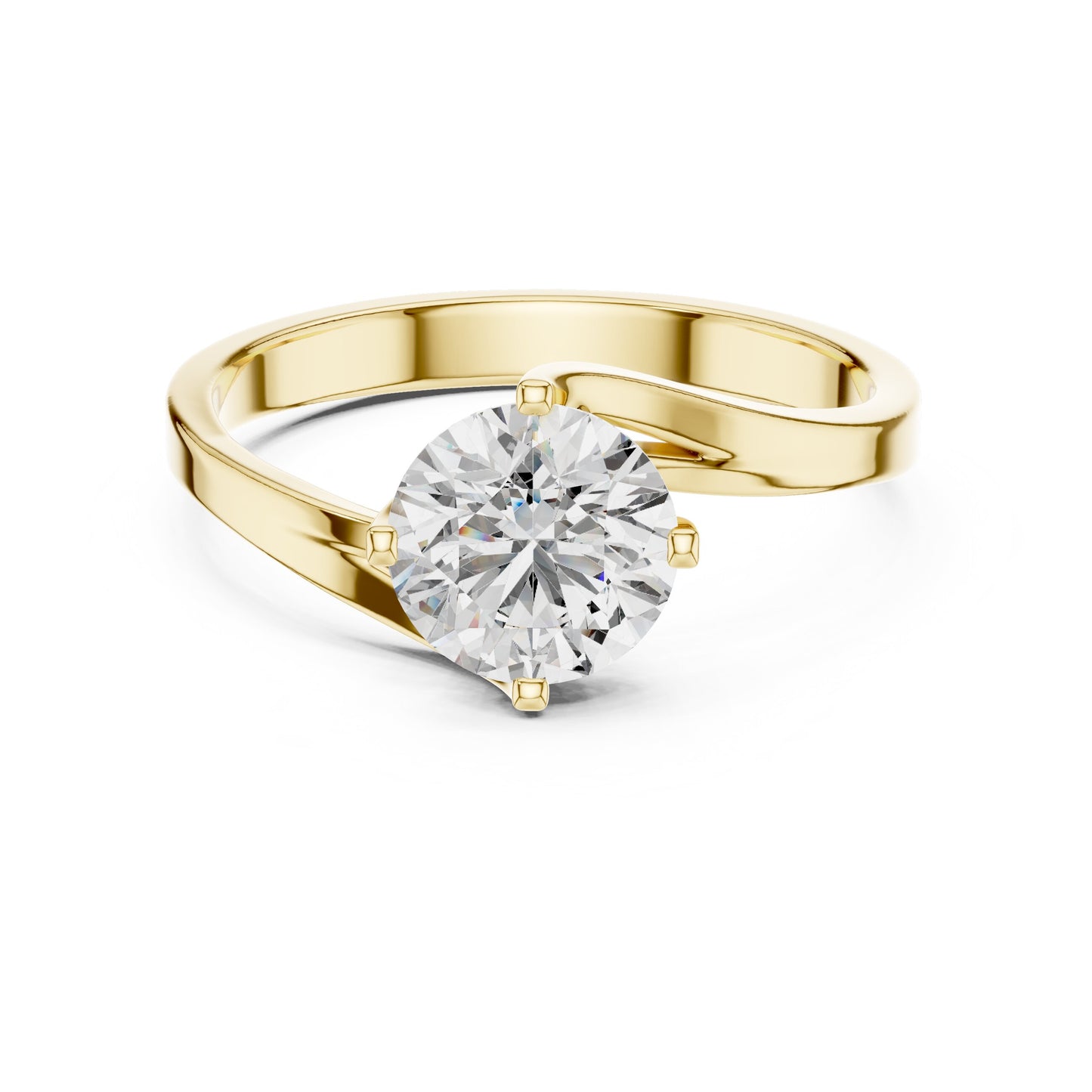 Round Solitaire Lab Grown Diamond Ring