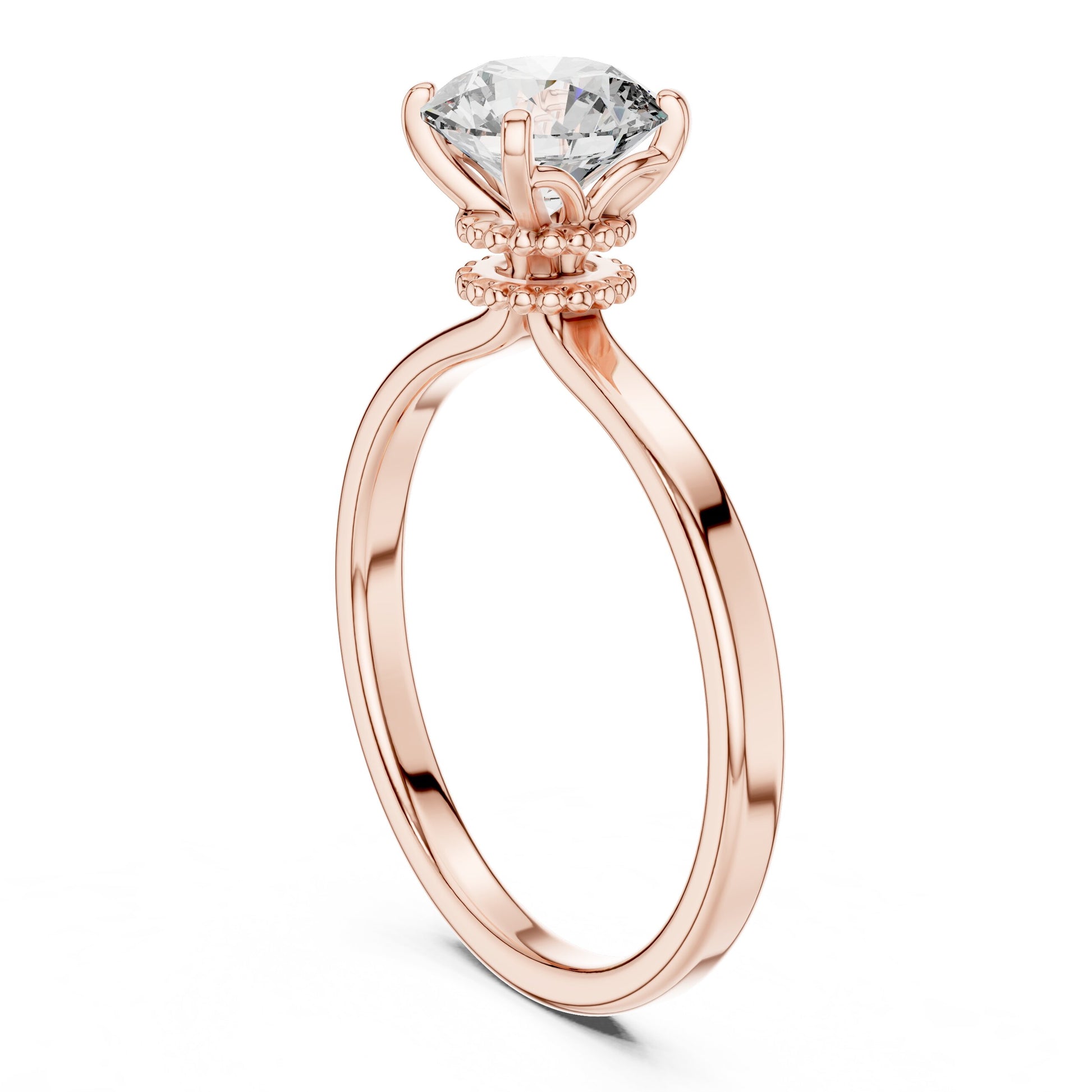 Round Solitaire Lab Grown Diamond Ring