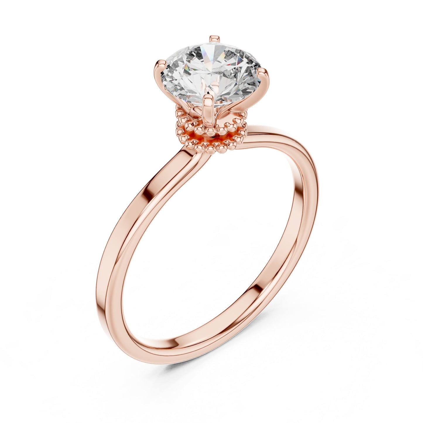 Round Solitaire Lab Grown Diamond Ring