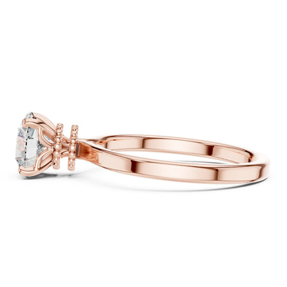 Round Solitaire Lab Grown Diamond Ring