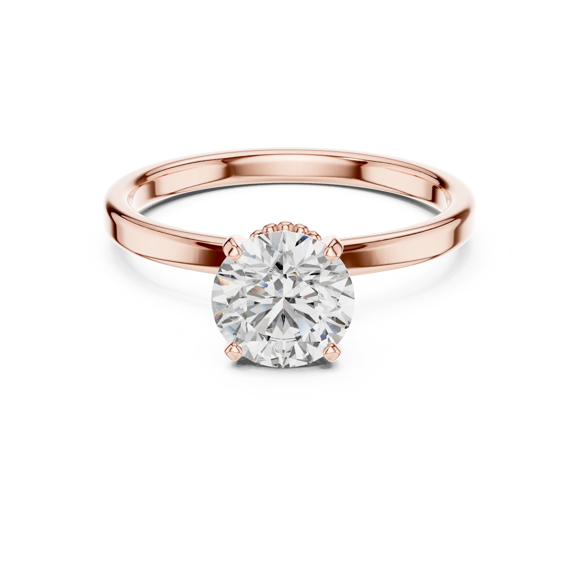 Round Solitaire Lab Grown Diamond Ring