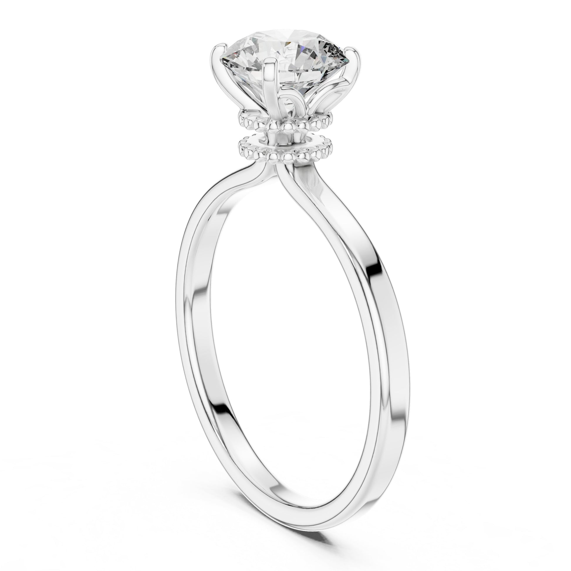 Round Solitaire Lab Grown Diamond Ring