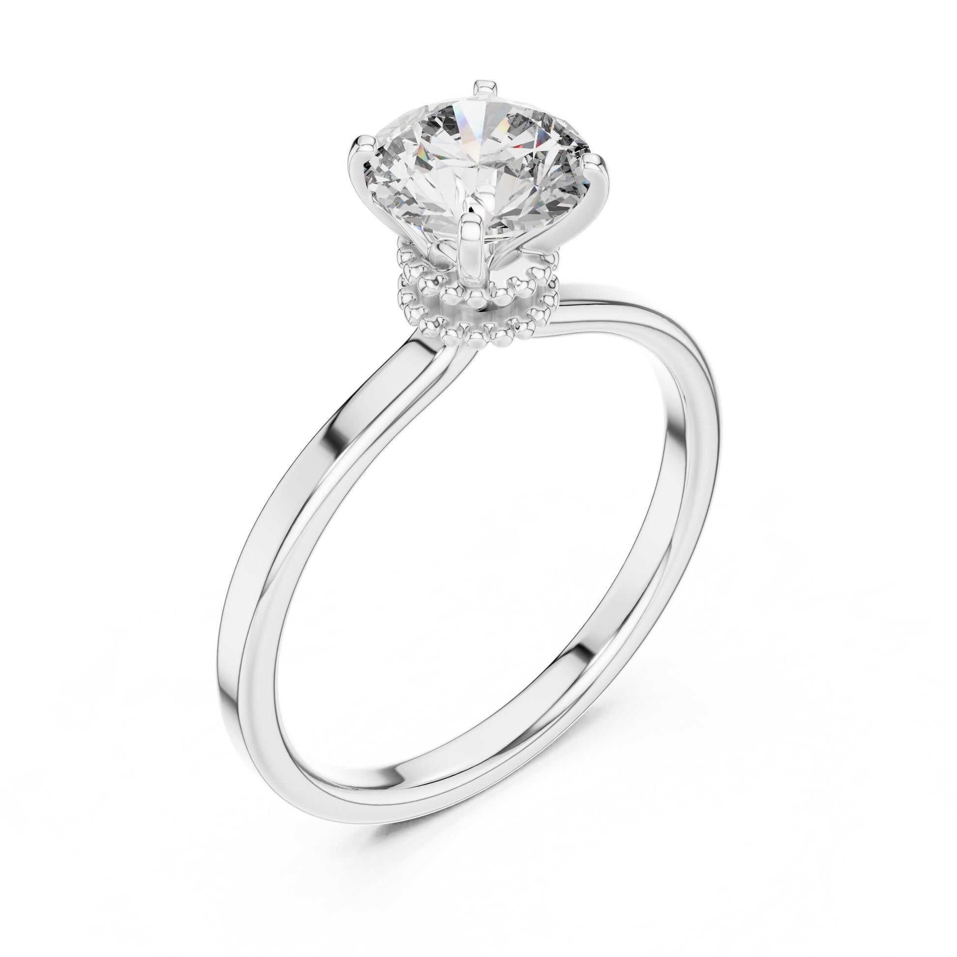 Round Solitaire Lab Grown Diamond Ring