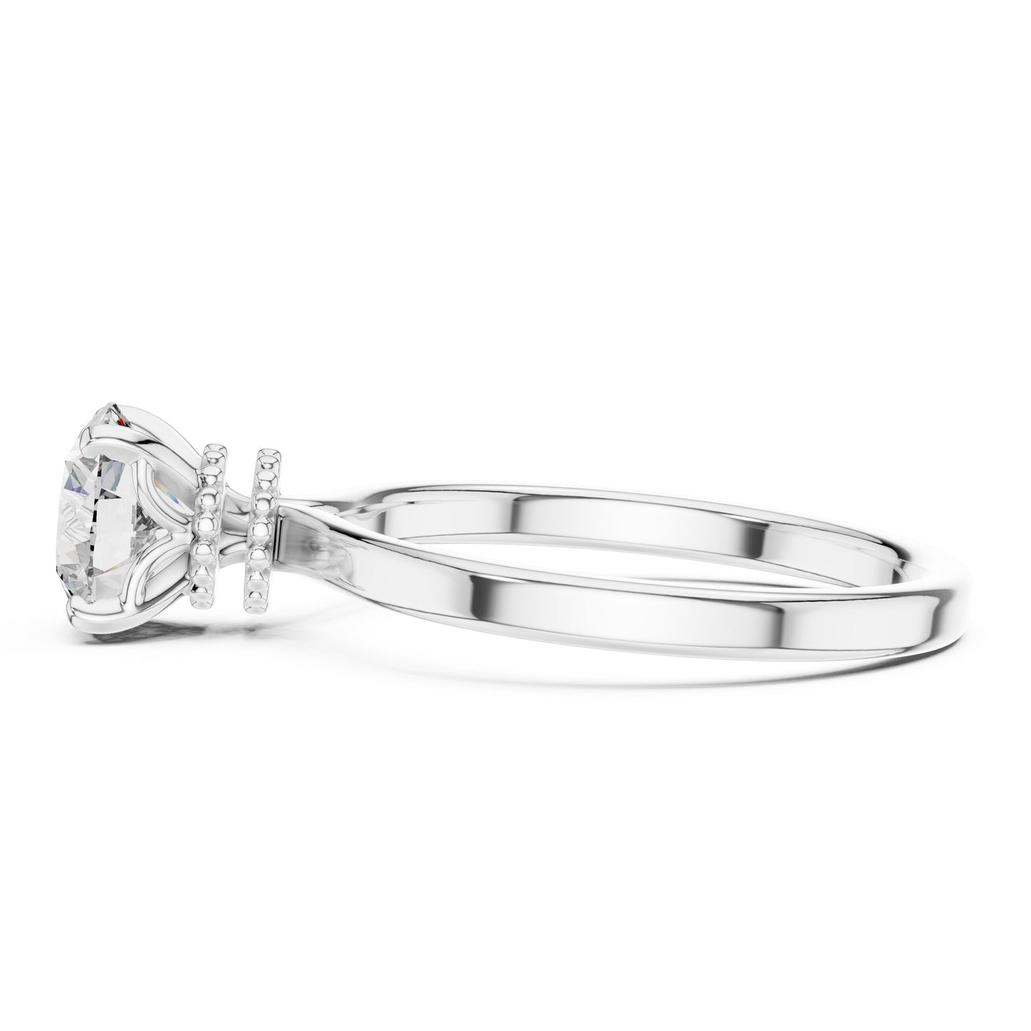 Round Solitaire Lab Grown Diamond Ring