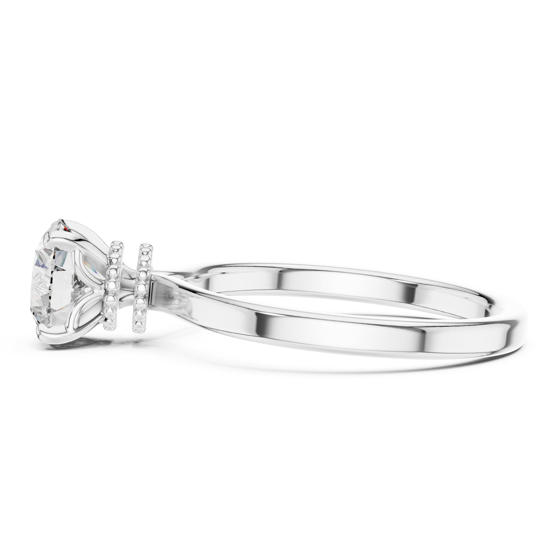 Round Solitaire Lab Grown Diamond Ring