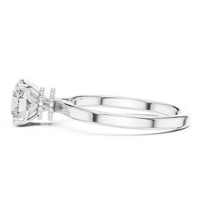 Round Solitaire Lab Grown Diamond Ring