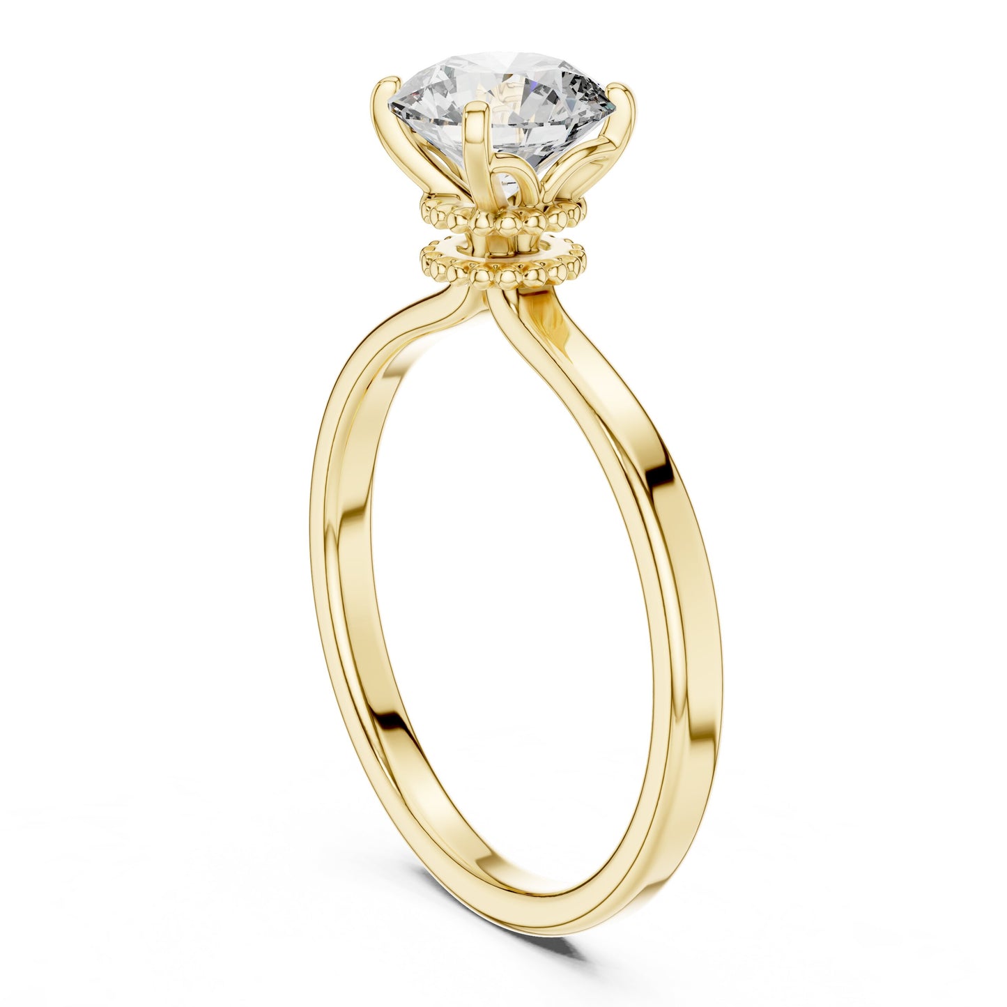 Round Solitaire Lab Grown Diamond Ring