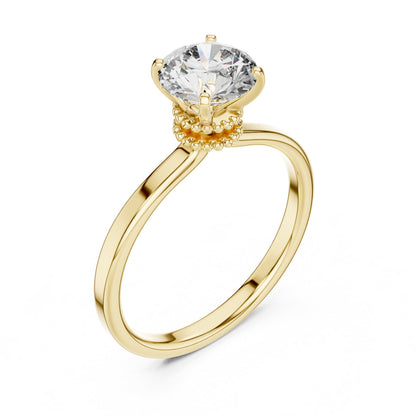 Round Solitaire Lab Grown Diamond Ring