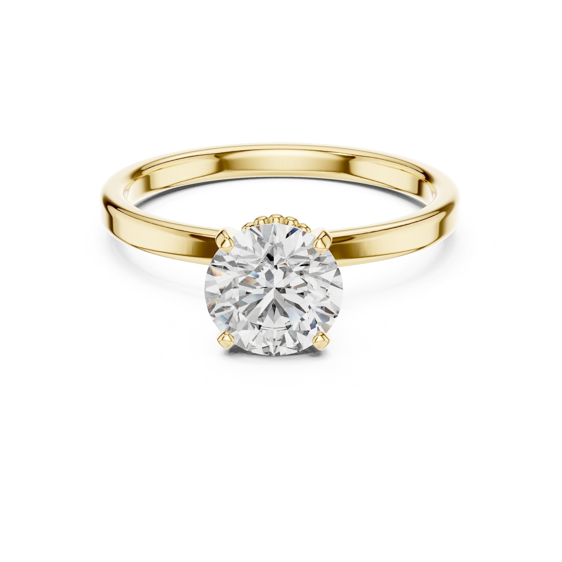 Round Solitaire Lab Grown Diamond Ring