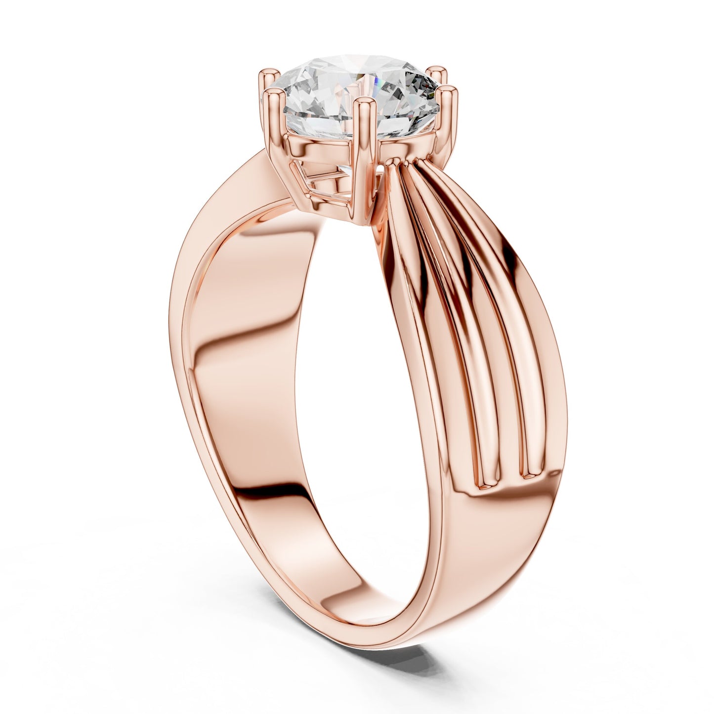 Round Solitaire Lab Grown Diamond Ring