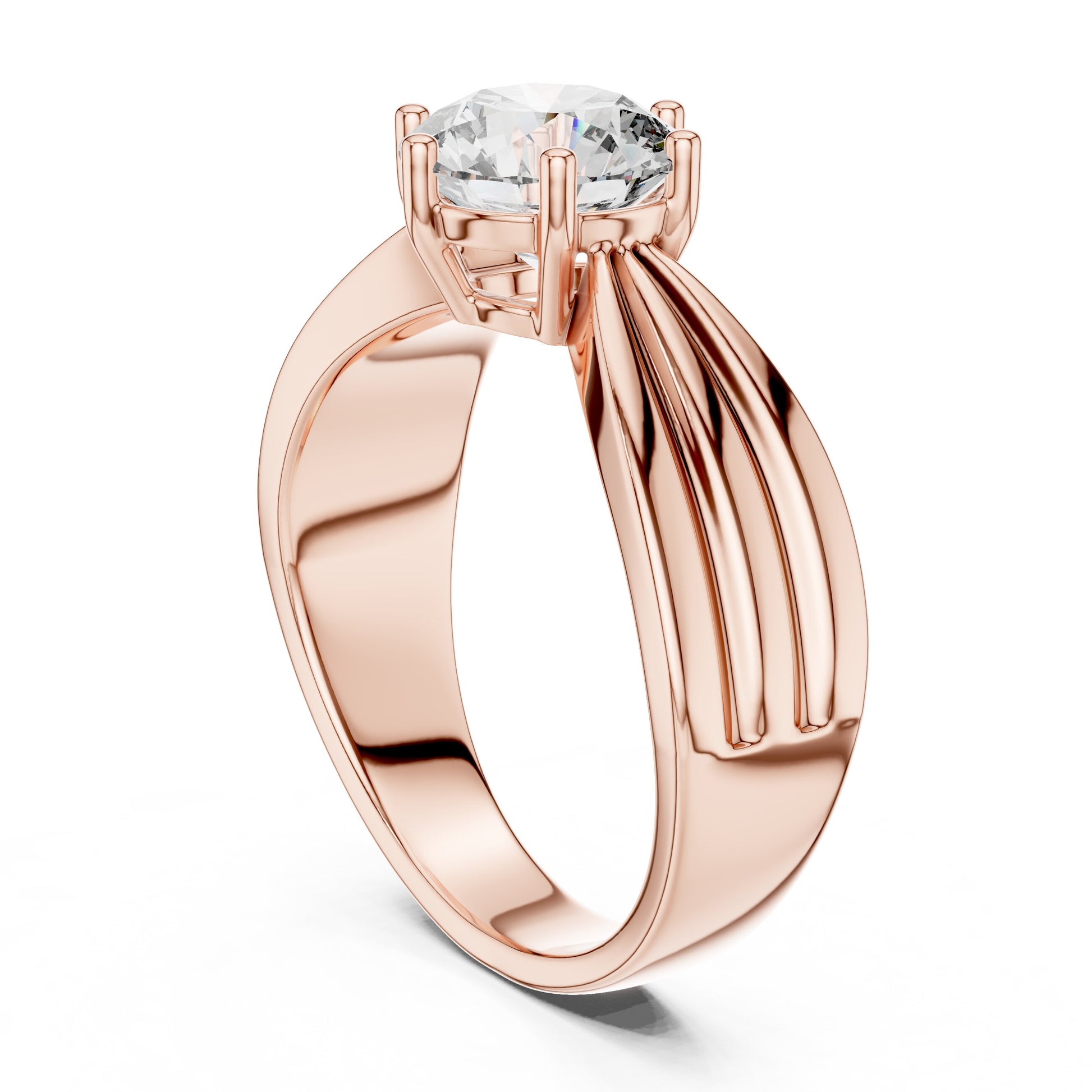 Round Solitaire Lab Grown Diamond Ring