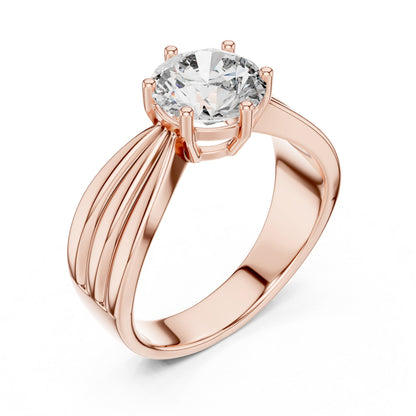 Round Solitaire Lab Grown Diamond Ring