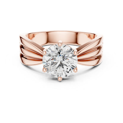 Round Solitaire Lab Grown Diamond Ring