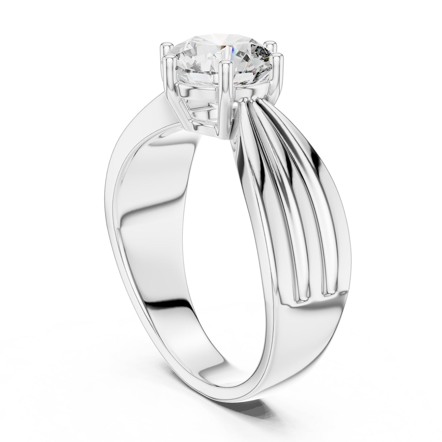 Round Solitaire Lab Grown Diamond Ring