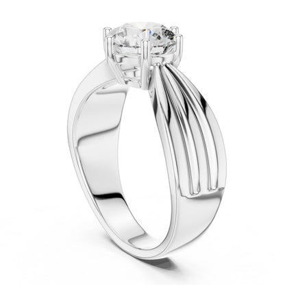 Round Solitaire Lab Grown Diamond Ring