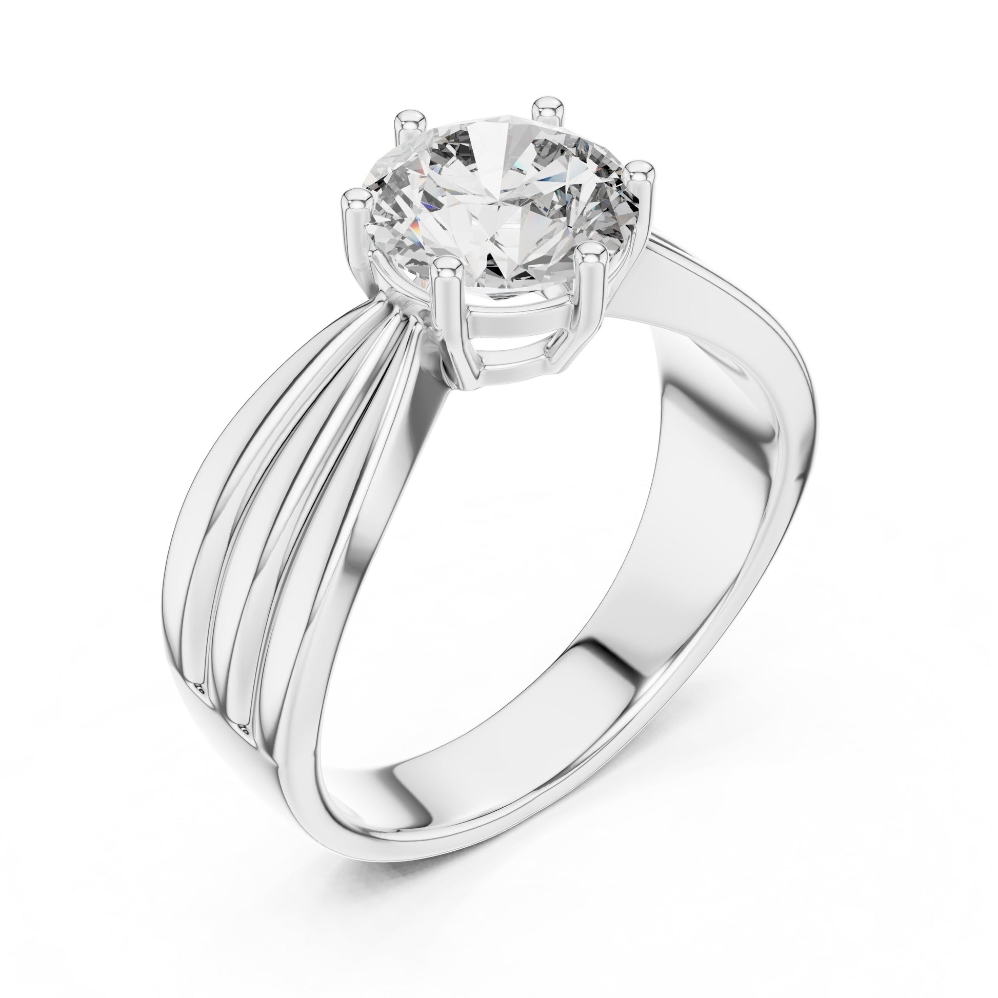 Round Solitaire Lab Grown Diamond Ring