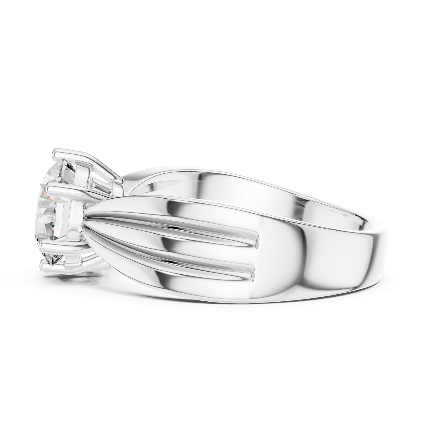 Round Solitaire Lab Grown Diamond Ring