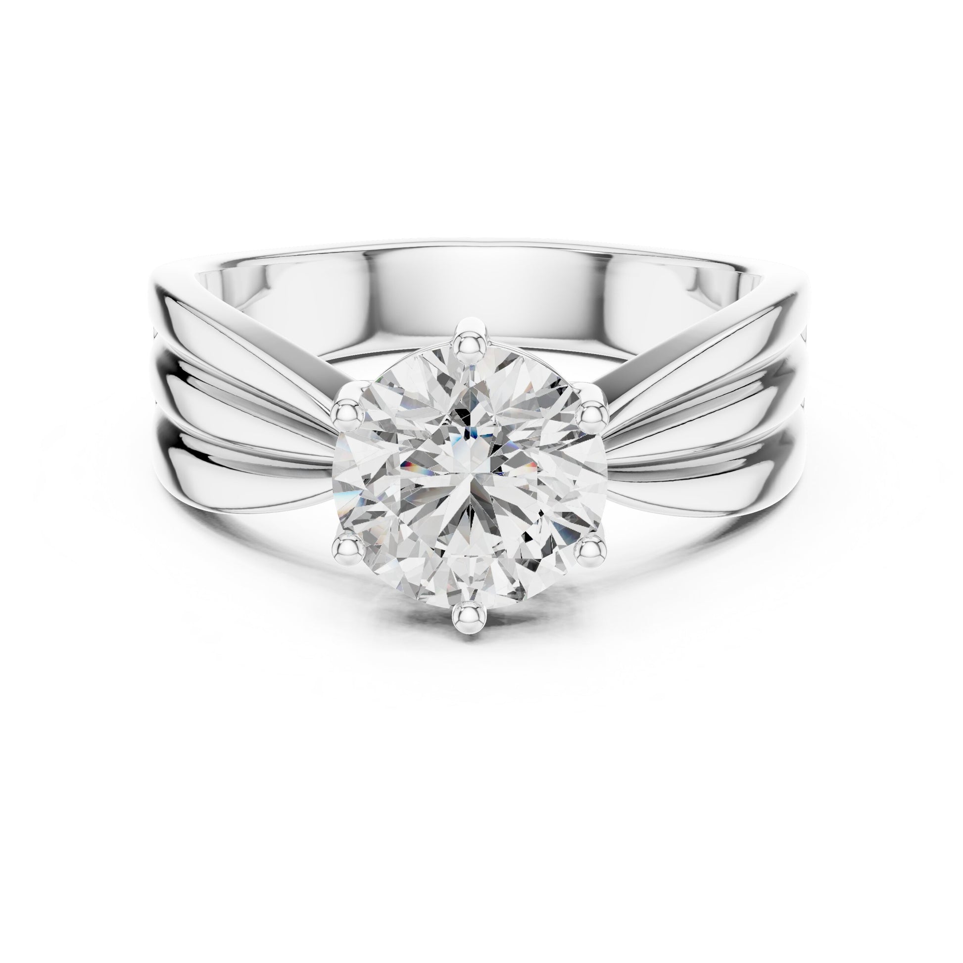 Round Solitaire Lab Grown Diamond Ring
